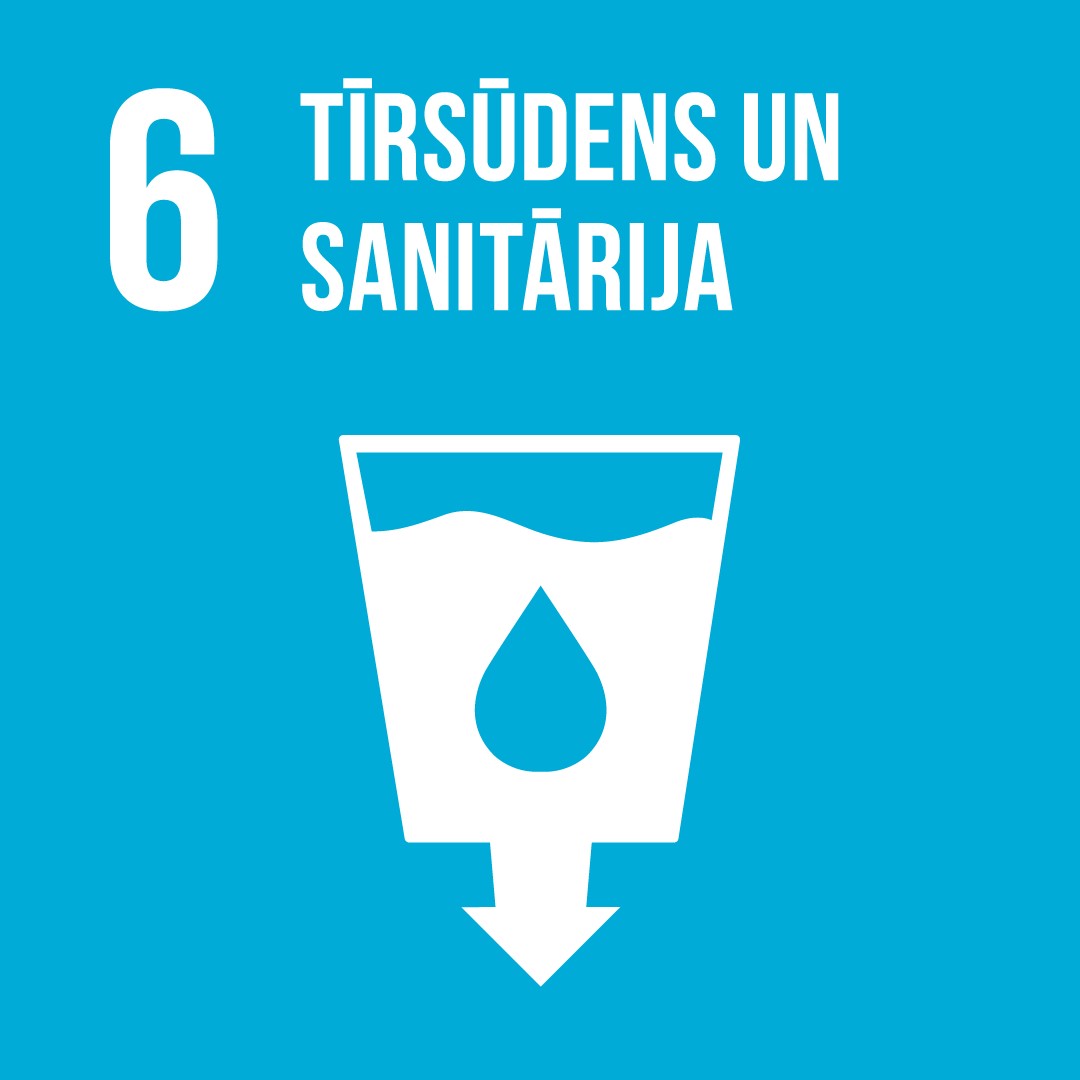 ANO 6. IAM "Nodrošināt ūdens un sanitārijas pieejamību visiem un ilgtspējīgu pārvaldību" ikona