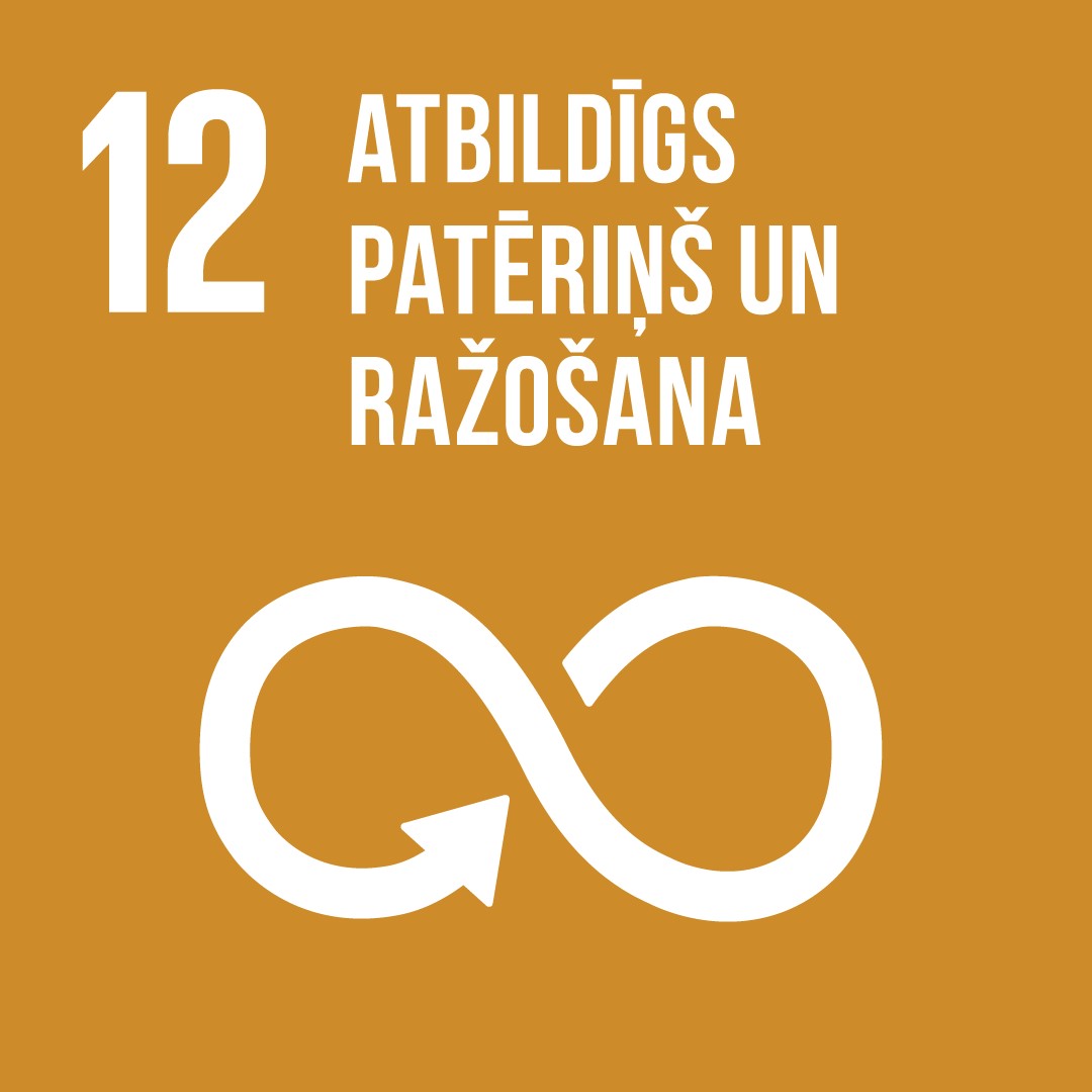 ANO 12. IAM "Nodrošināt ilgtspējīgus patēriņa paradumus un ražošanas modeļus" ikona