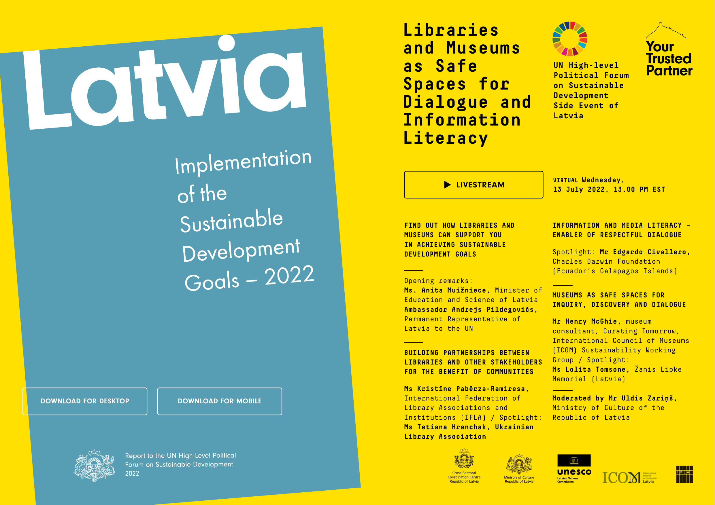 Latvia Report to UN - UN Side Event of Latvia 2022